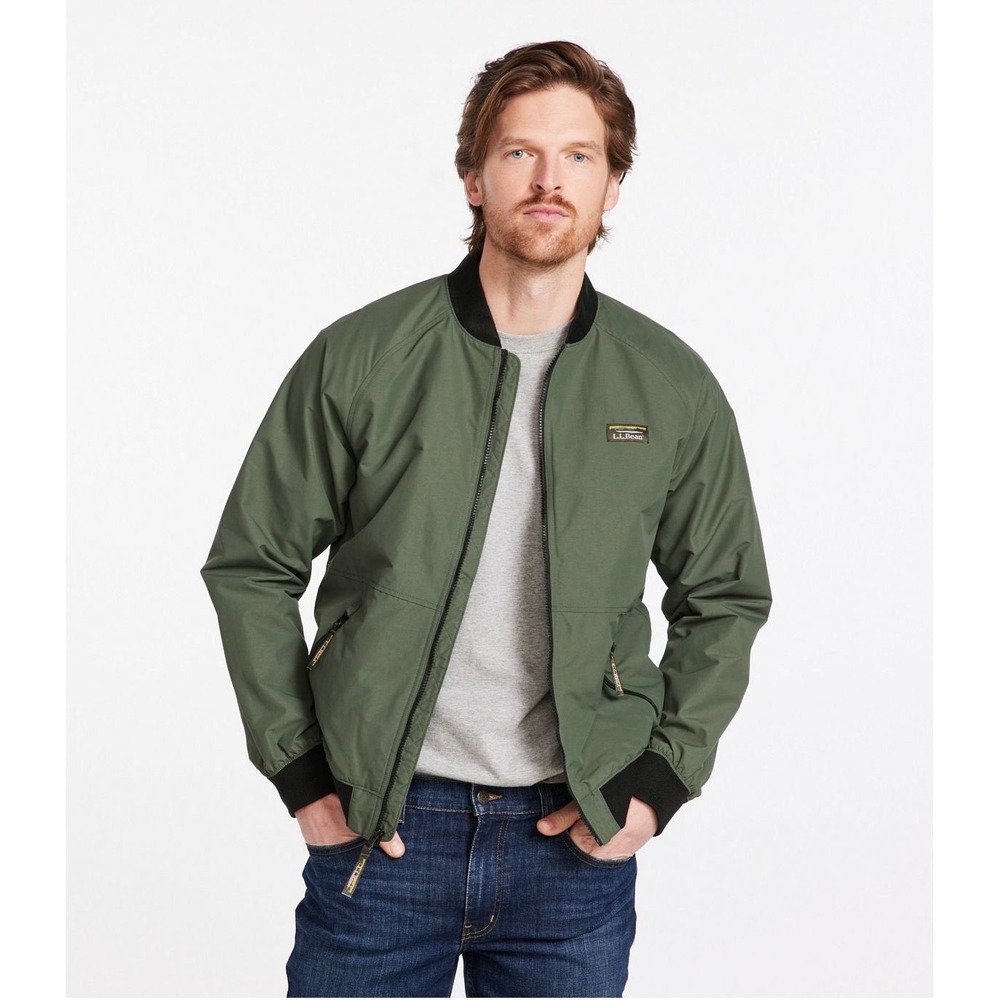 LL Bean Men's 3 Season Sage Green/Theme Bomber Jacket XXXL REG $110